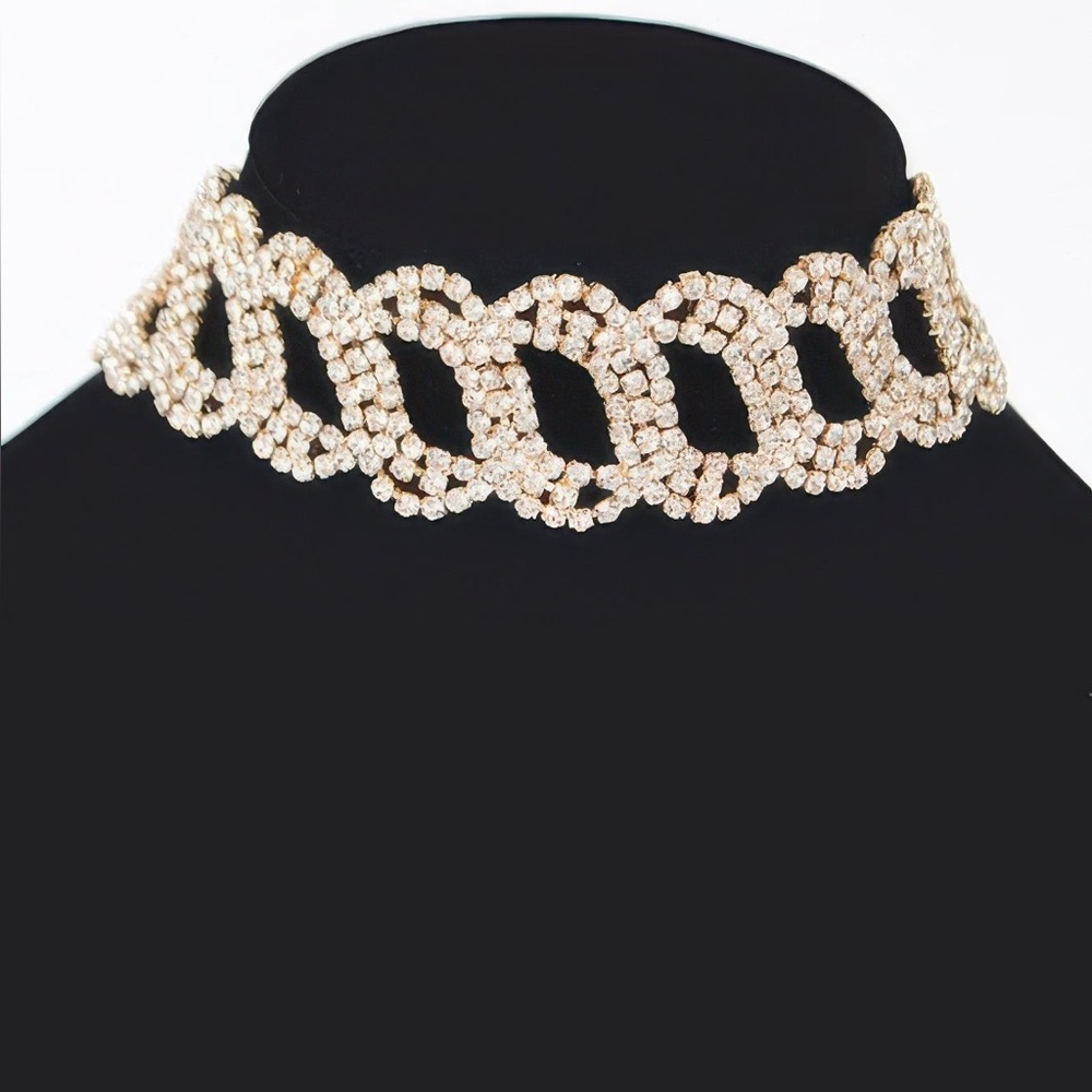 Rhinestone Chain Choker